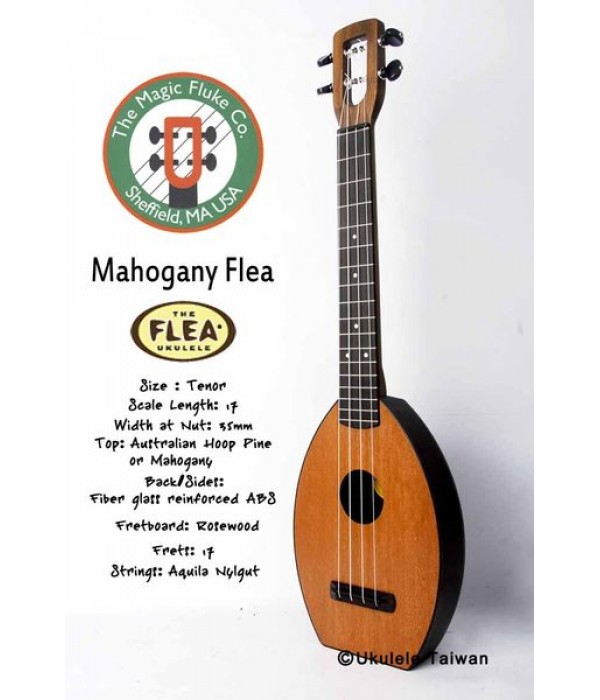 【台灣烏克麗麗 專門店】Flea 瘋狂跳蚤全面侵台! Mahogany Flea ukulele 26吋 美國原廠製造 (附琴袋+調音器+教材)